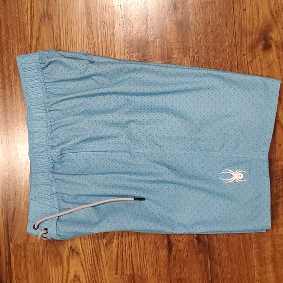 Mens Spyder blue & gray swim trunks size M - Picture 1 of 5